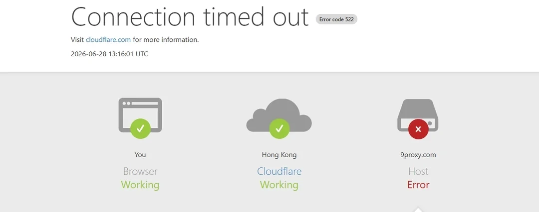 9Proxy Connection Timed Out